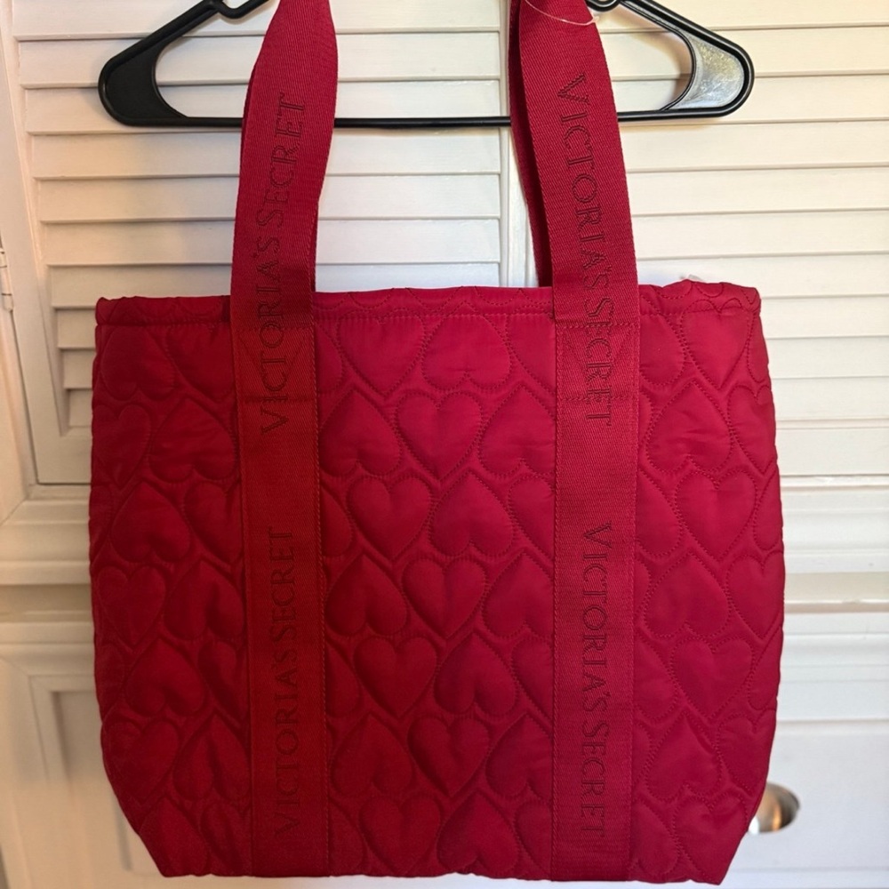 Victoria's Secret Red Quilted Tote